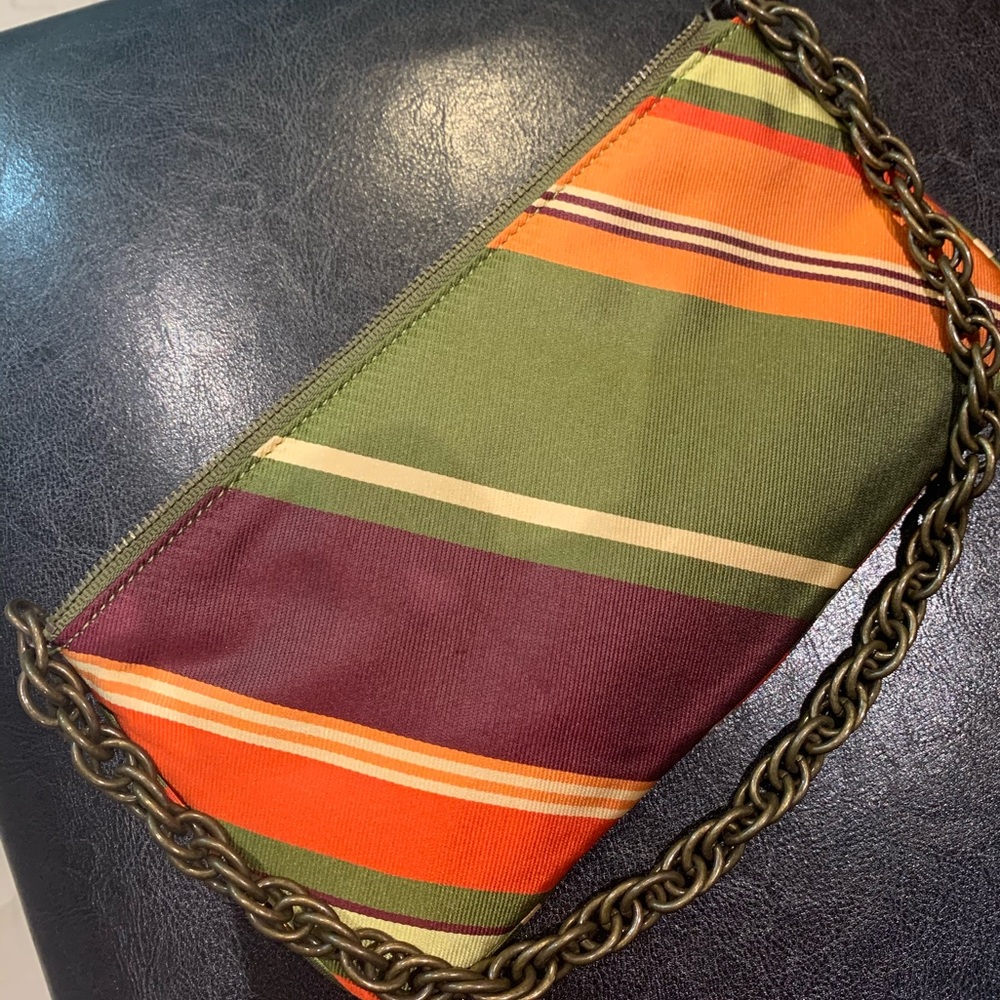 Striped Jcrew hand bag